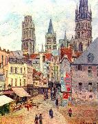 Camille Pissarro Rouen, Rue de l Epicerie oil